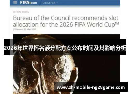 2026年世界杯名额分配方案公布时间及其影响分析
